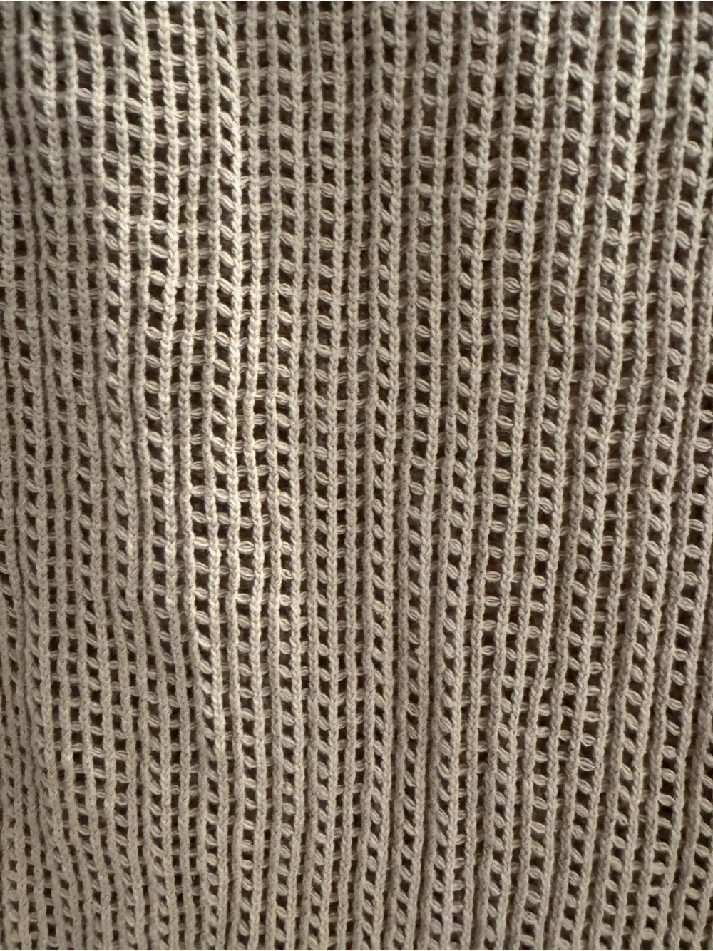 Coastal Grandma lightweight V-Neck Knit Sweater in Beige 100% cotton size large - Picture 3 of 6